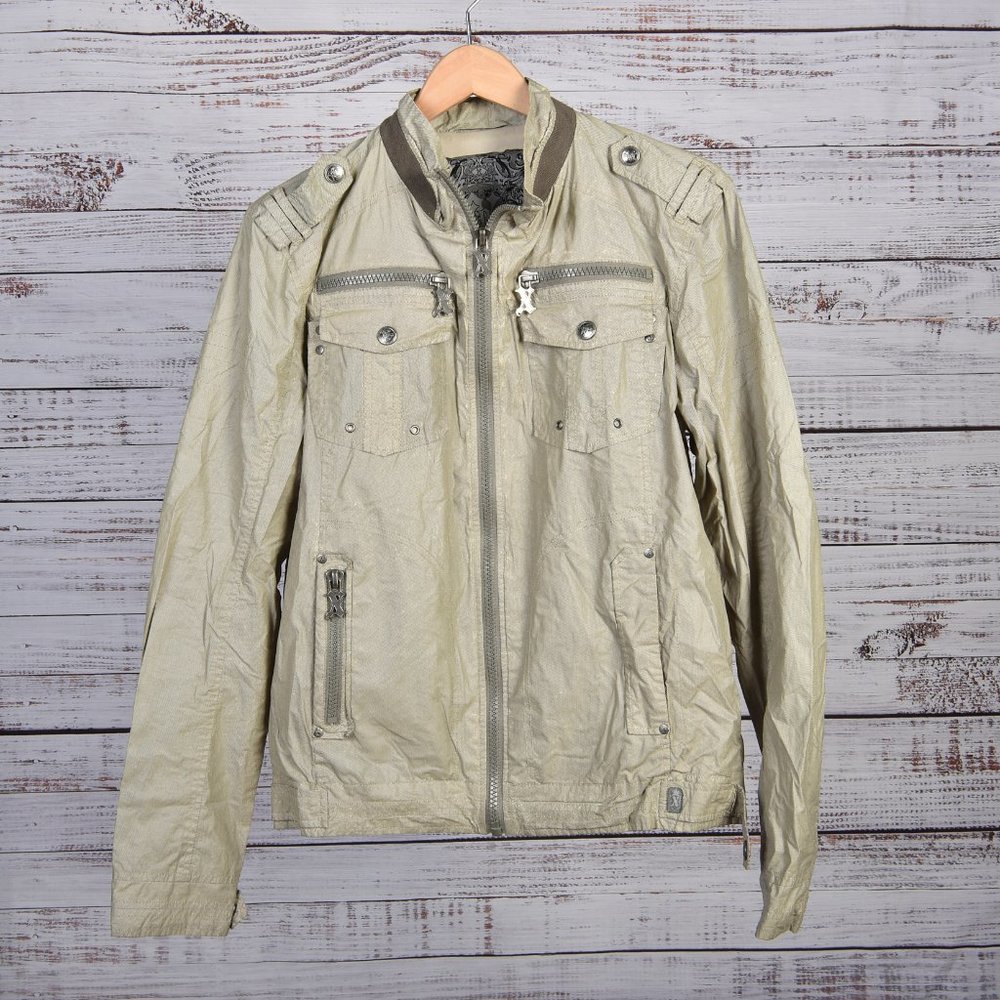 ​X-Ray Zip Up Water Resistant Wind Breaker Jacket Multi Pockets Size L {EX+}